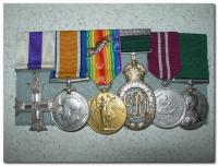 One of the sets of medals