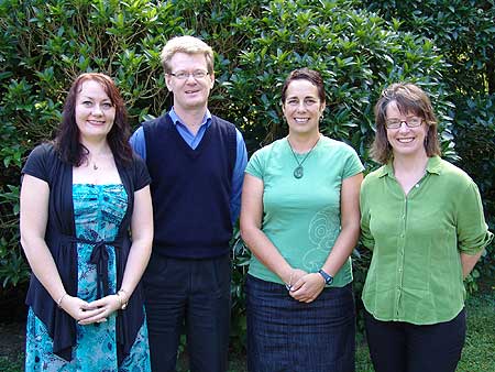 Psycho-Oncology staff, from left: Dr Kirsty Ross, Dr Don Baken, Lisa Cherrington and Lizzy Kent.
