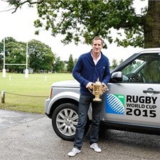Will Greenwood at Rugby School, the start of the Webb Ellis Cup's tour to Hungary.