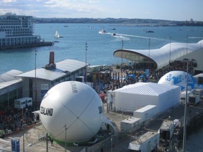 The Giant Rugby Ball in Auckland.
