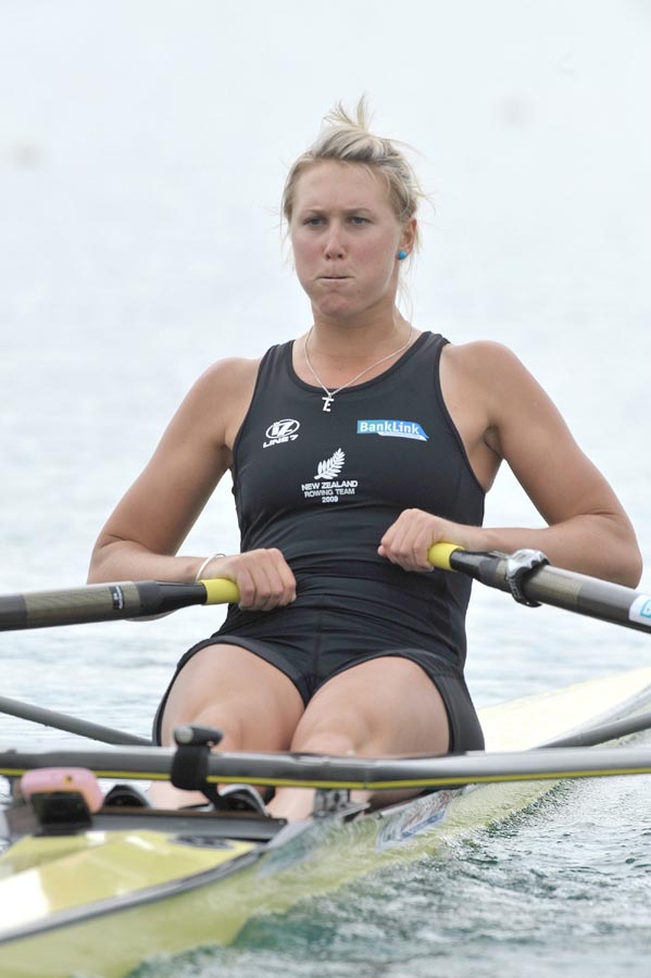 Emma Twigg, dominant in her heat as the New Zealand rowing team makes a strong start at the third World Cup regatta in Lucerne, Switzerland.
