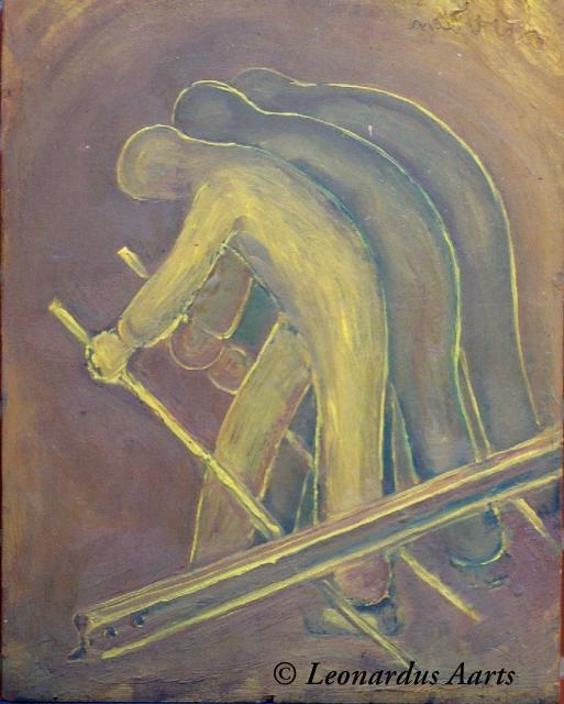 Working on the railway by Leonardus van de Ven (Aarts family collection)
