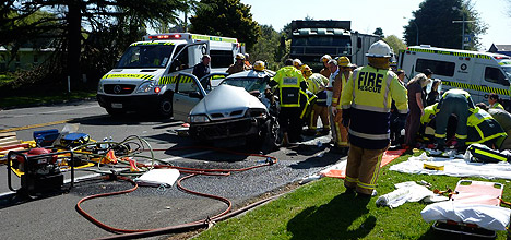 The scene of the crash early on Tuesday.