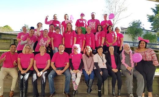 Toi Ohomai Staff and Students on Pink Shirt Day