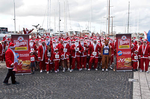 Start of the Wendy's Great NZ Santa Run