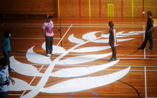 A ten metre long, 12-frond fern has been built, with handwritten messages from New Zealand youth on each frond