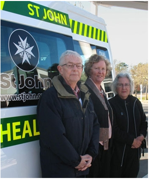 Deputy Mayor Jenny Andrews with Marlborough Grey Power president Tony Preston and past president Jean Wilson 