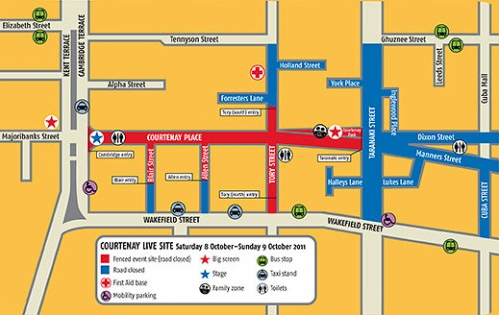 Road closures around Courtenay Place