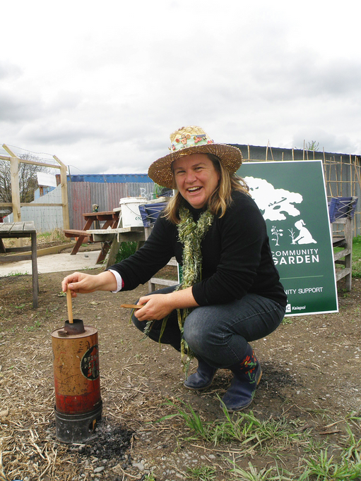 Garden's coordinator, Lesley Ottey