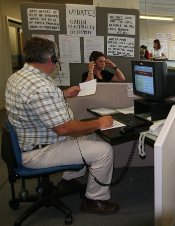 One of the call centres established to assist with calls to the Red Cross line following the Canterbury Earthquakes in Feb 11