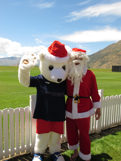 Santa and Paddles the Polar Bear had their photos taken before departing to visit other children. 