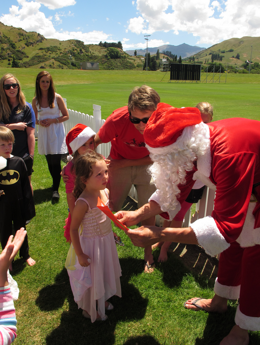 Santa gift-giving time.