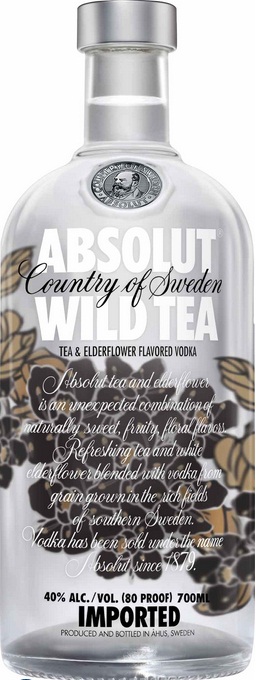 Absolut Vodka Wild Tea bottle