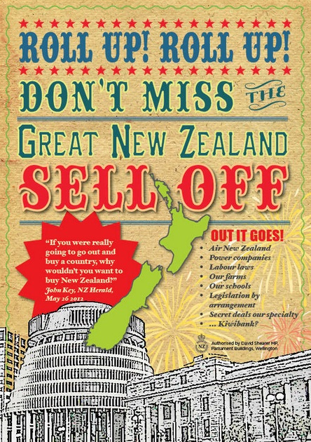 Labour Party asset sales poster