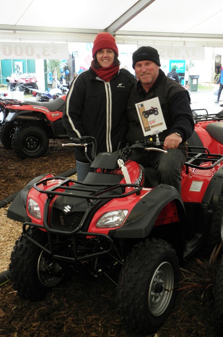 Suzuki bike winners Debbie and Ross Good