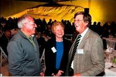 Mata makes good: Ravensdown Chief Executive, Rodney Green (right), shows local farmers like Ted and Pam Rope around their new store.