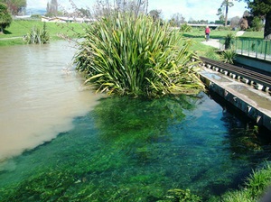 Murphy's Creek discoloration after heavy rain.