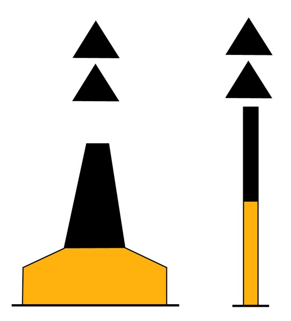 Graphic of a North Cardinal Mark