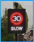 Speed warning sign