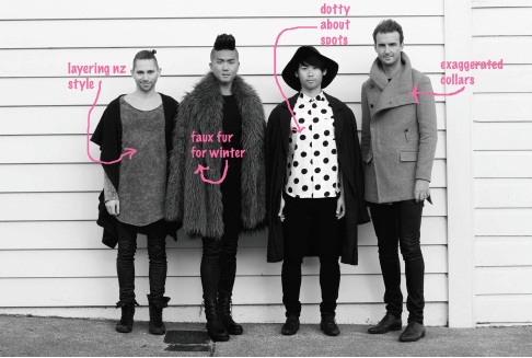 Street style quartet Foureyes (Danny, Chin, Alex and Mino)