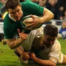 Brian O'Driscoll was a try scorer against England in the Six Nations win, but will miss this weekend's encounter at the Aviva Stadium.