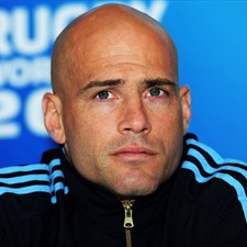Felipe Contepomi was injured in Argentina's defeat by England