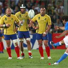 Romanian players, in yellow, have come to the RWC with new confidence