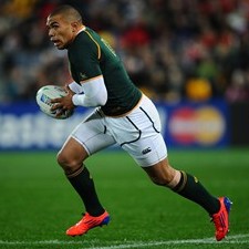 Wing Bryan Habana is one try away from Springbok record