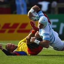 Flanker Leguizam&#243;n barges over for Argentina's second try