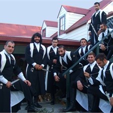 Georgia's players in tradtional dress at their 'thank you' banquet