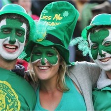 Irish fans had plenty to smile about their side's first-half performance