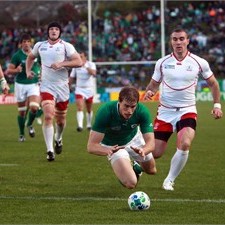 Andrew Trimble scored a try in Ireland's 62-12 victory over Russia