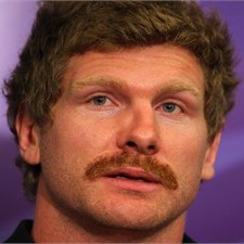 All Black Adam Thomson sporting his new moustache