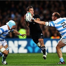 Aaron Cruden made his RWC debut from the bench against Argentina