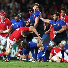 Sam Warburton was sent off for his tip tackle on Vincent Clerc