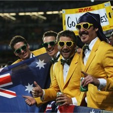 Australia fans have shown great support for their team in NZ and online.