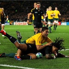 Ma'a Nonu dives over against Australia after Israel Dagg's superb break