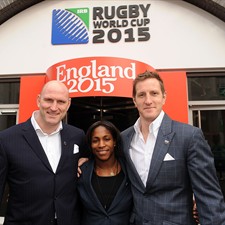 Lawrence Dallaglio, Maggie Alphonsi and Will Greenwood are three of the four ER 2015 Ambassadors.