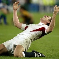 Will Greenwood celebrates England's finest hour at RWC 2003.