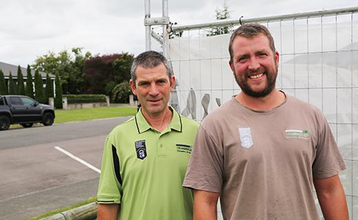 Ian Chamberlain of Chamberlain Carpentry and Joinery with Toi Ohomai Graduate,Kieron Sloan 