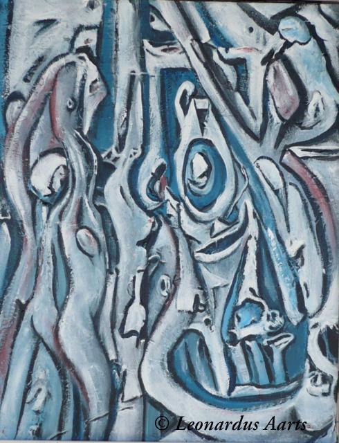 ''Graffiti Freestyler", acrylics on canvas, by Leon Aarts (for sale)