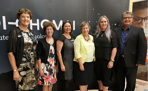 Image, L-R: Cathy Cooney, Toi Ohomai Chair; Janette Irwin, NZ WEPs Committee; Ana Morrison; Vicky Mee, Chair NZ WEPs committee; Shannon Willoughby, entrepreneur; Leon Fourie.
