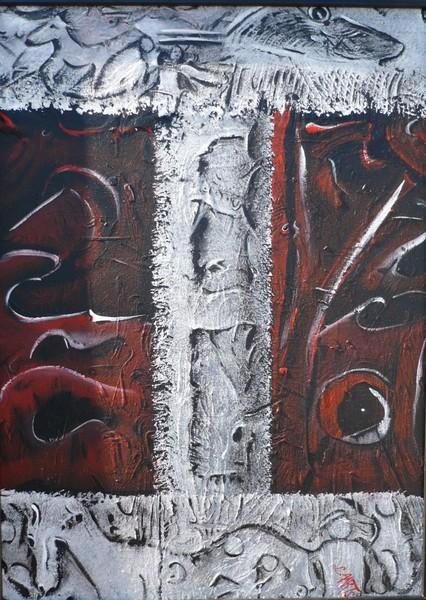 'Icarus' by Leon Aarts. Acrylics on board. (sold)