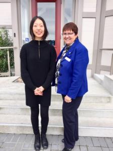 Amy and Rangi Ruru Principal Dr Sandra Hastie