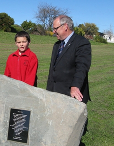 Mayor Alistair Sowman and Travis Kendall