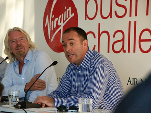 Left to Right, Sir Richard Branson, BNZ CEO Andrew Thorburn