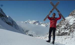 New skis, Whitehorn Pass, near Arthurs Pass