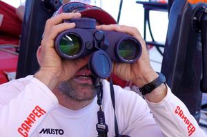 Stu Bannatyne checks out the opposition.