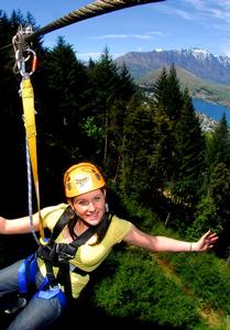 A zipper taking in the view high above Queenstown.