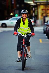 Make sure you can be seen when biking home from work.